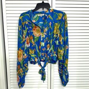 Rachel Zoe Floral Blue Women's Top